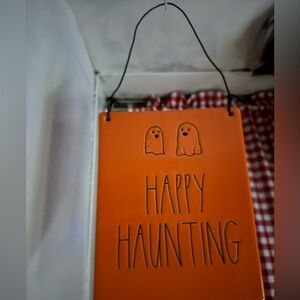 Happy haunting Rae dunn halloween sign